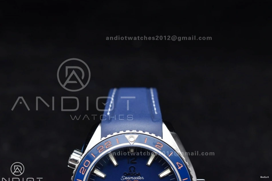 on Ceramic Co-Axial Edition Blue A8605 Planet VSF Best Dial Strap GMT Super Ocean 600M 43.5mm Bezel Blue Rubber Clone 1:1 1201